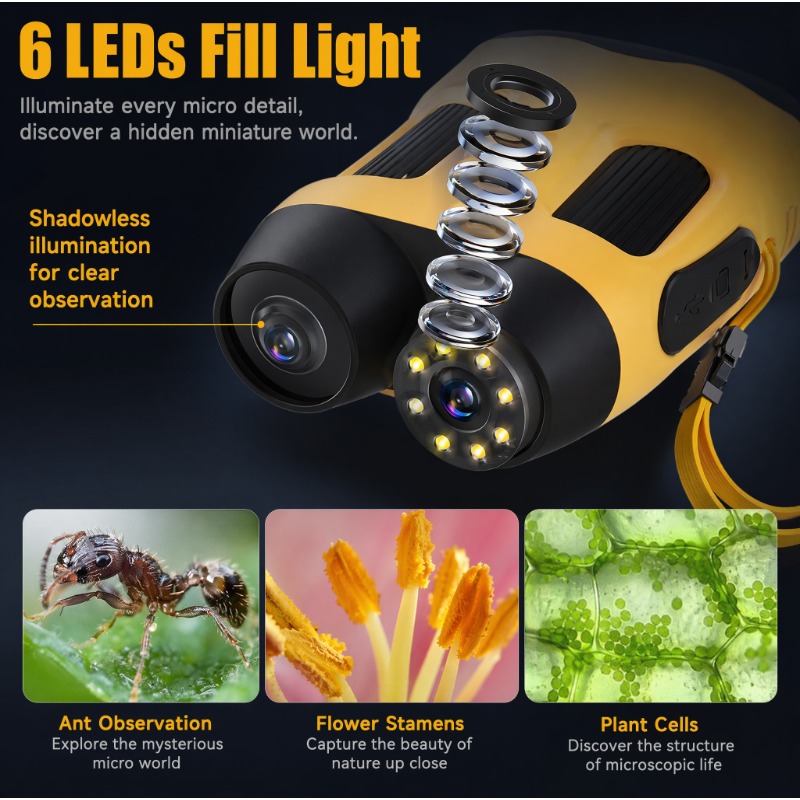 4K 1000X Microscope Camera Dig - Kids Education News 评论和价格