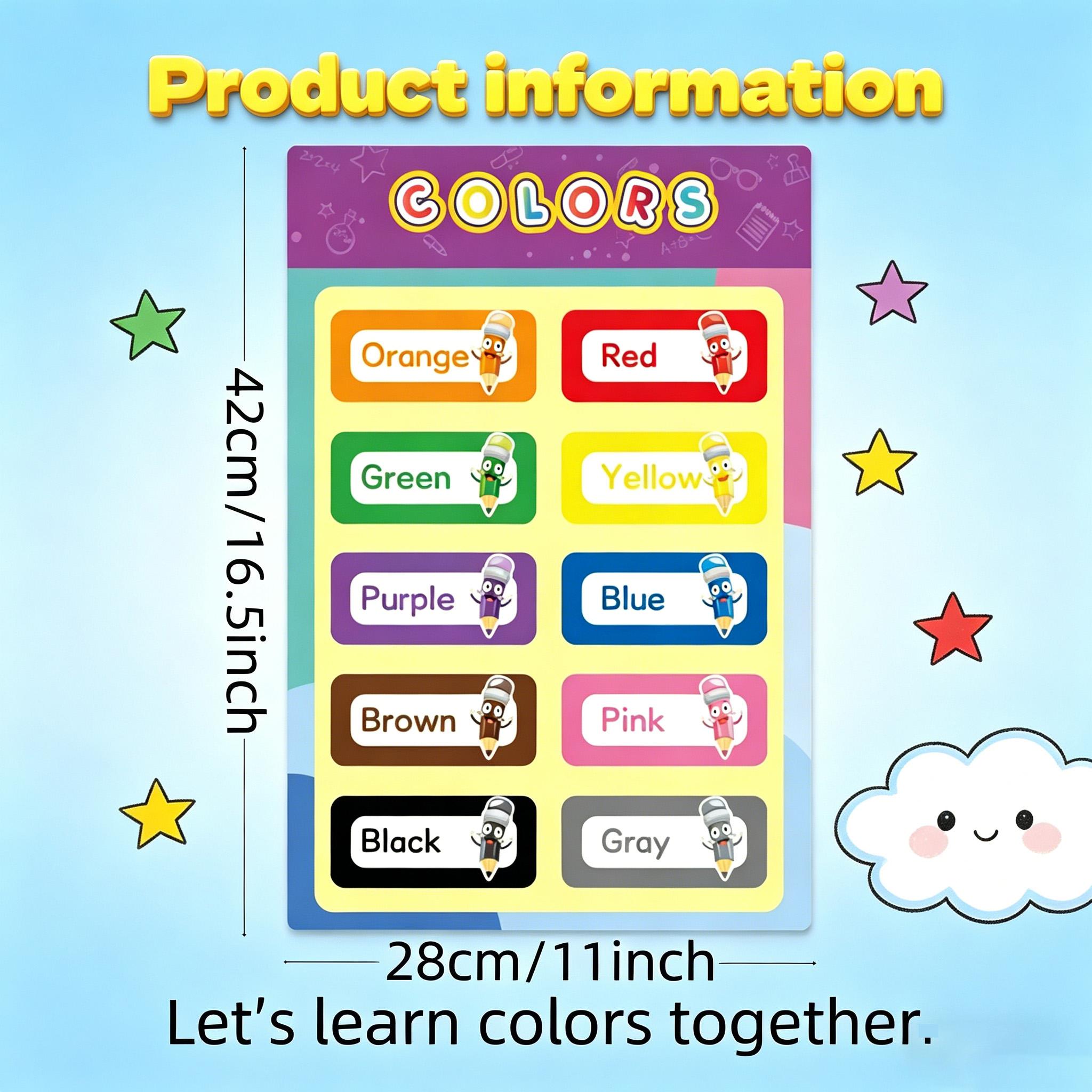 16 PCS Educational Posters for - Kids Education Charts 评论和价格