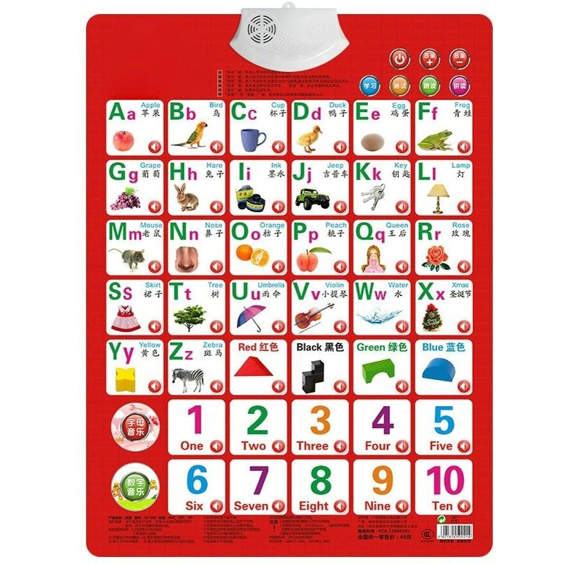 Learn Numbers Alphabet Card Bo - Kids Education Charts 评论和价格