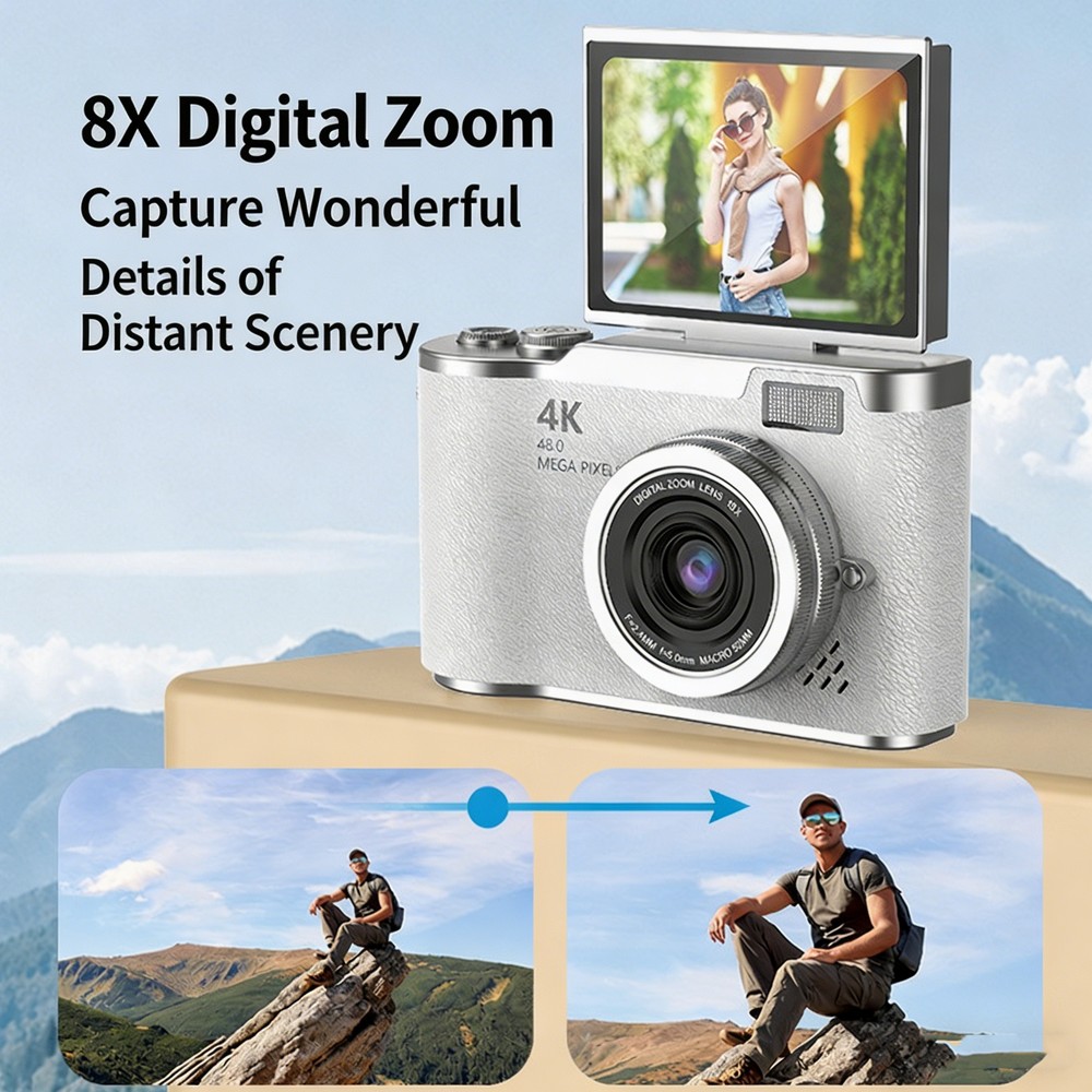 Portable 4K CCD Digital Camera - Kids Education News 评论和价格