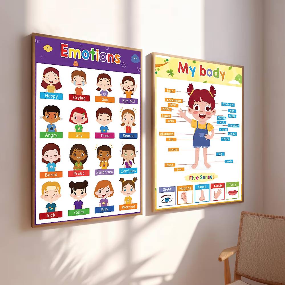 Colorful Toddler Educational C - Kids Education Charts 评论和价格