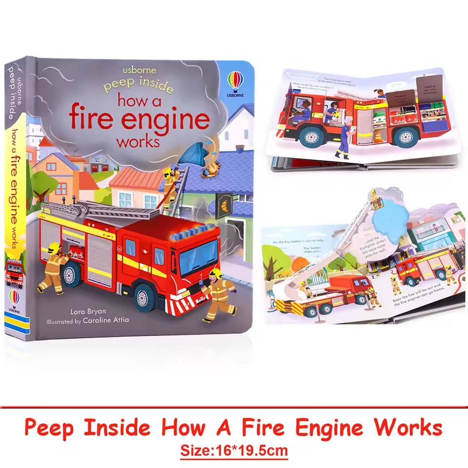 Usborne Peep Inside How A Fire - English Kids Education 评论和价格