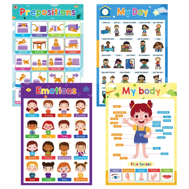  Kids Learning Posters Educati - Kids Education Charts 评论和价格