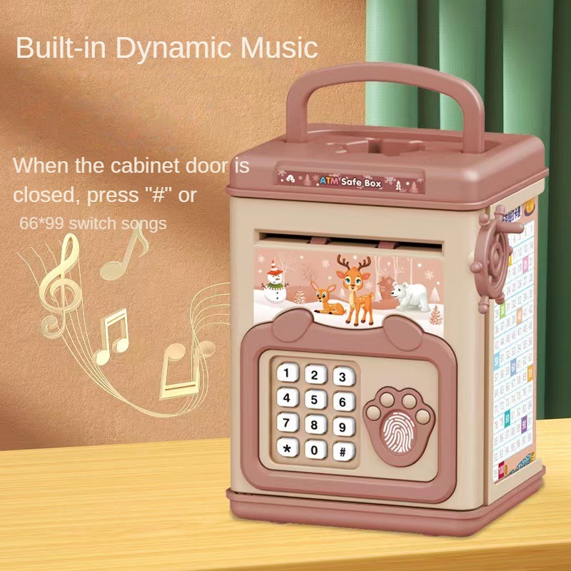 Money Box with Fingerprint Pig - Kids Education Money 评论和价格