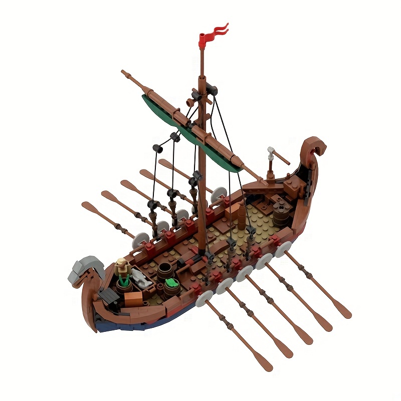 MOC Medieval Vikinged Ship 463 - Kids Education Allowance 评论和价格