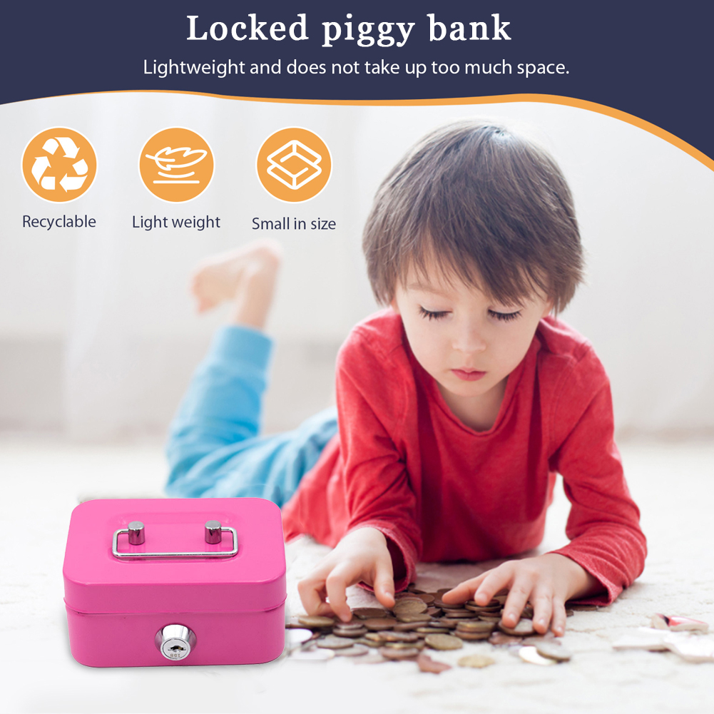 Metal Money Saving Box with Ke - Kids Education Money 评论和价格
