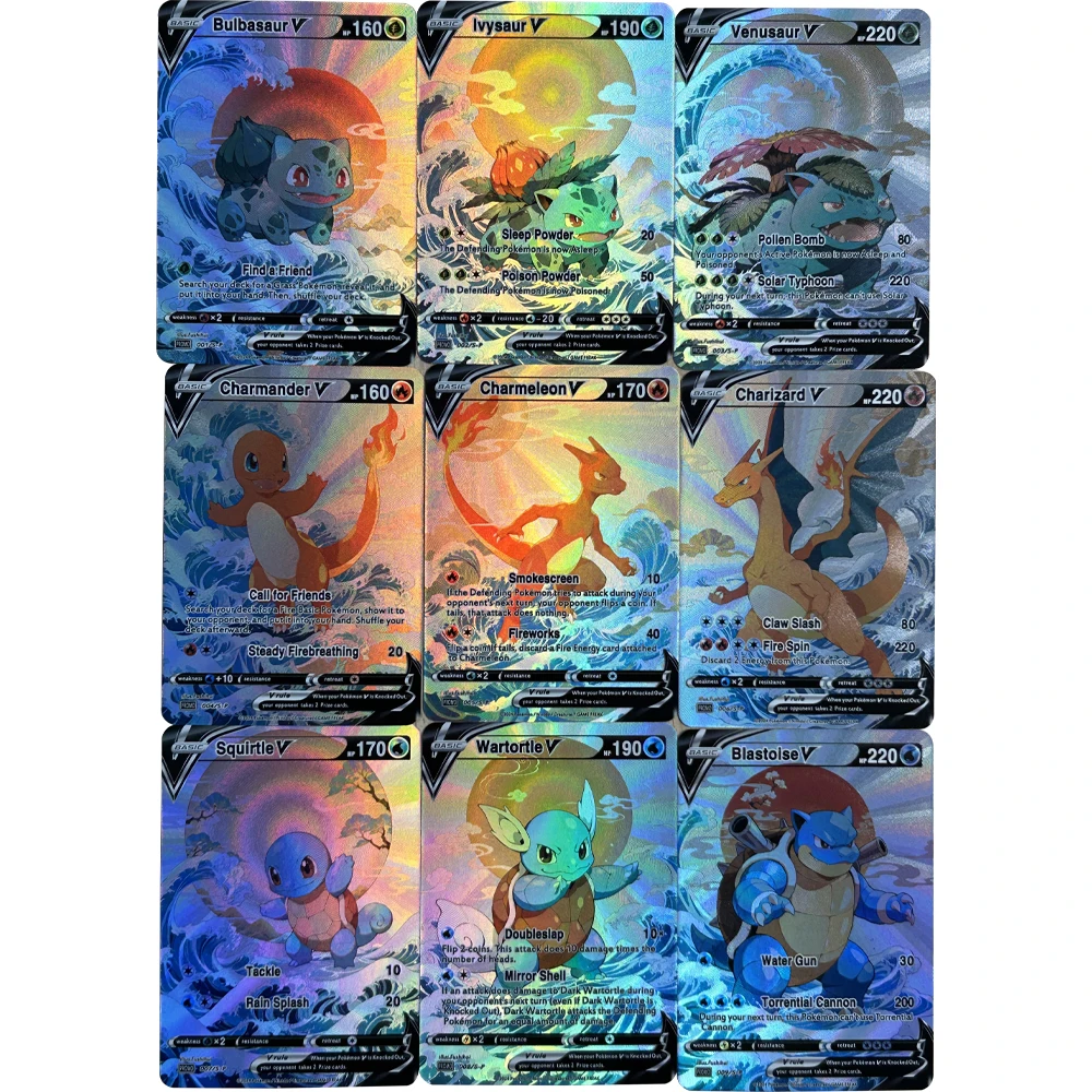 9Pcs/set DIY Anime PTCG Collec - English Kids Education 评论和价格
