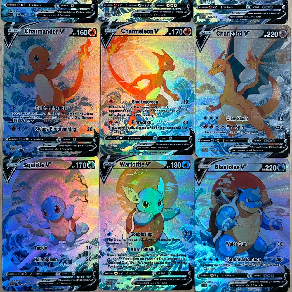 9Pcs/set DIY Anime PTCG Collec - English Kids Education 评论和价格