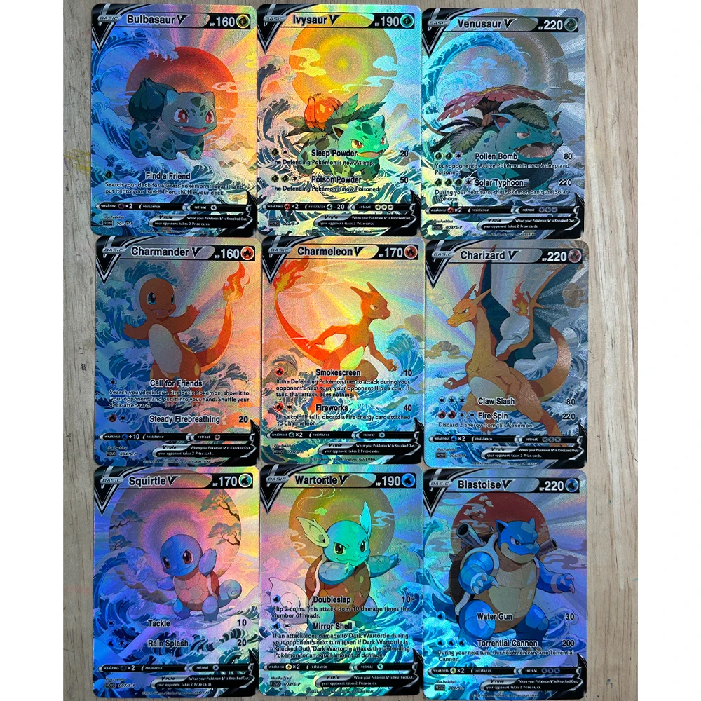 9Pcs/set DIY Anime PTCG Collec - English Kids Education 评论和价格