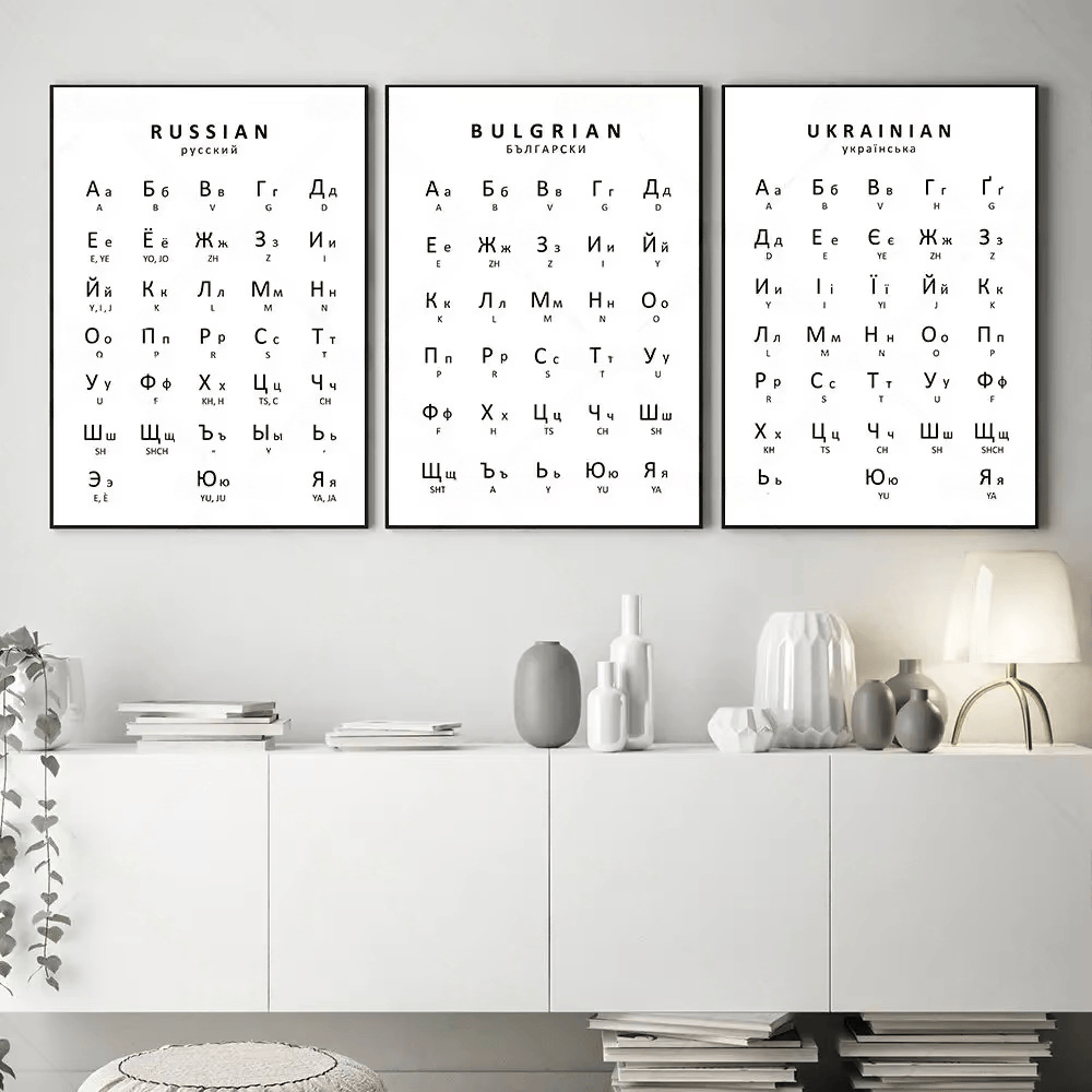 1PC  Russian&Ukrainian&Bulgari - Kids Education Charts 评论和价格