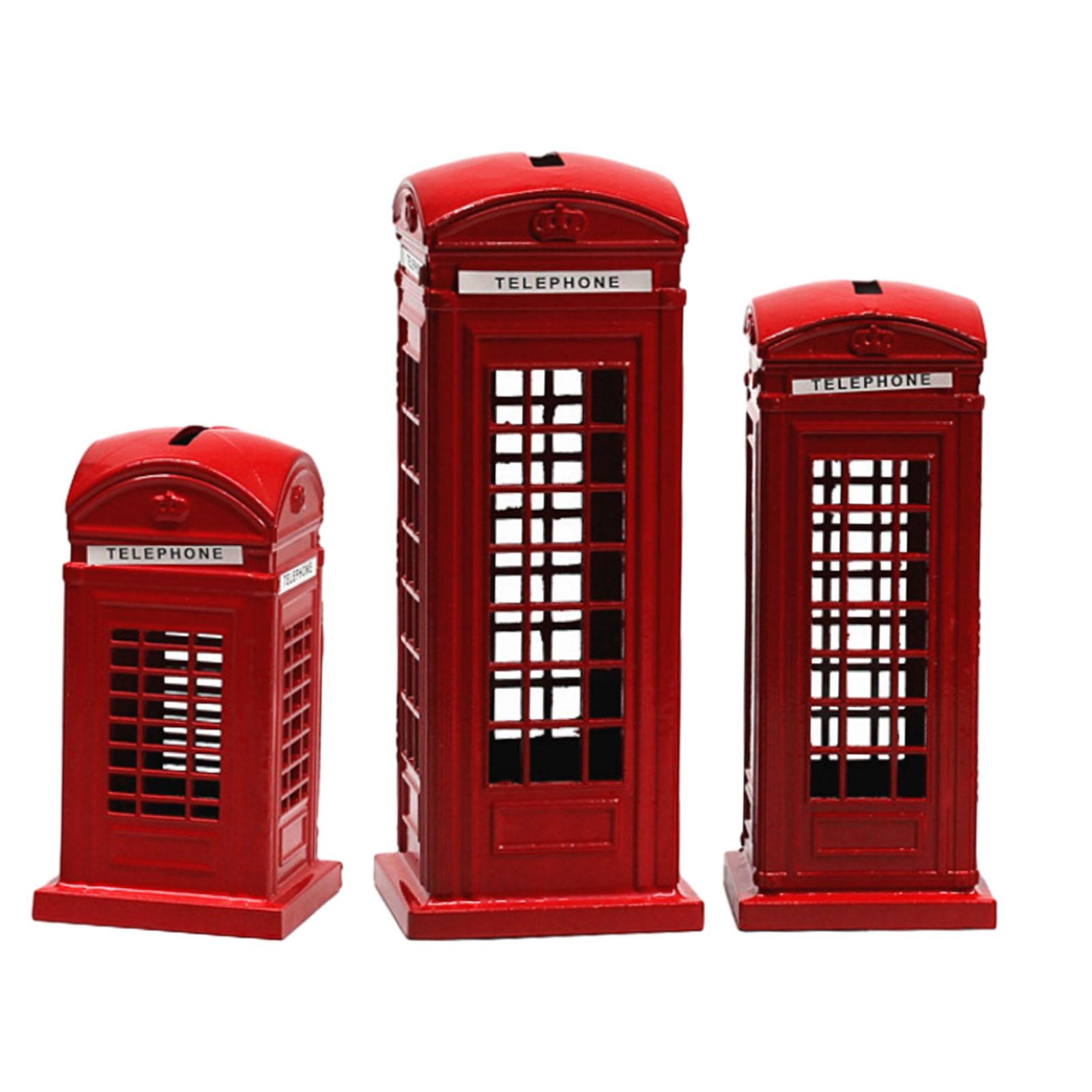 Telephone Booth Piggy Bank Tel - Kids Education Money 评论和价格