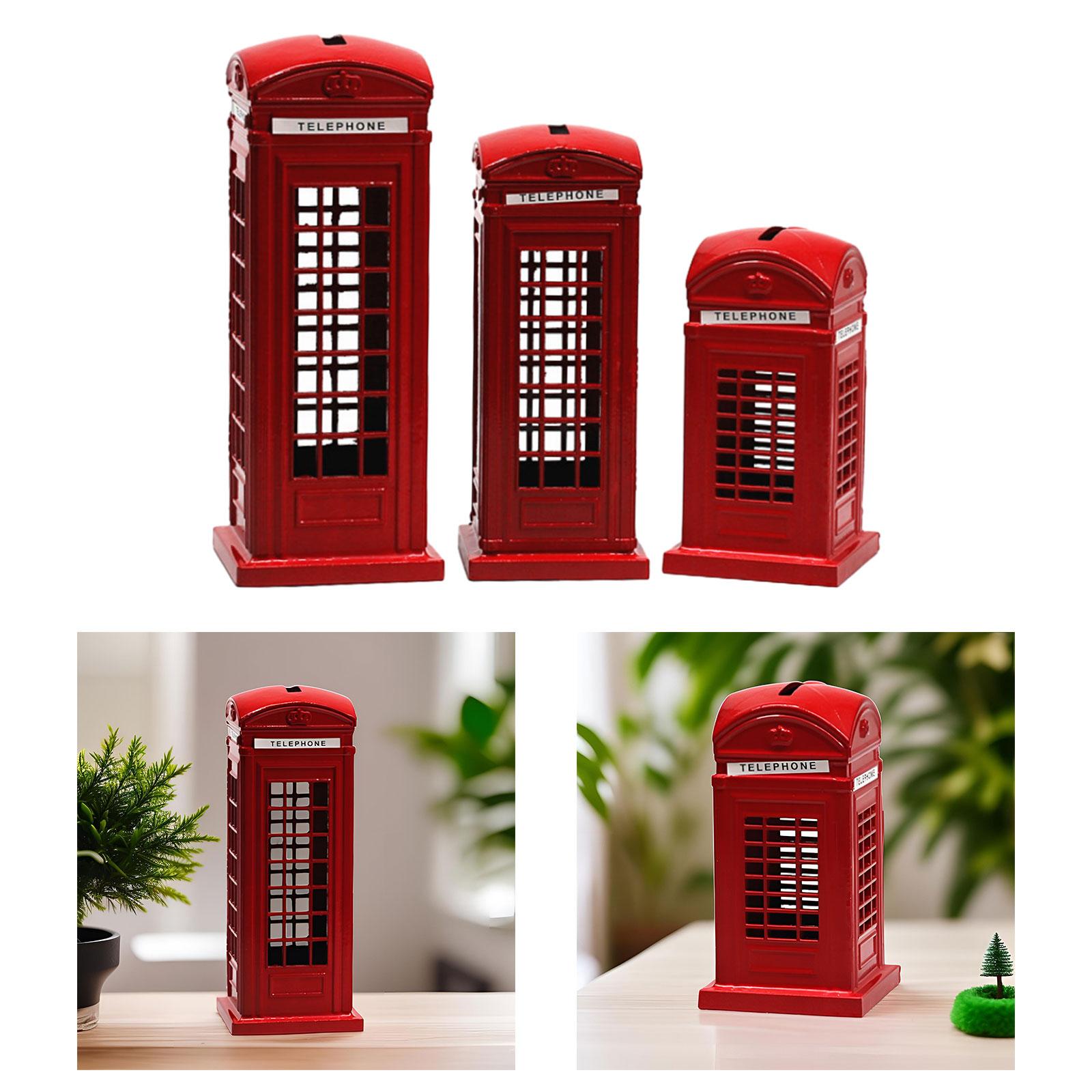 Telephone Booth Piggy Bank Tel - Kids Education Money 评论和价格
