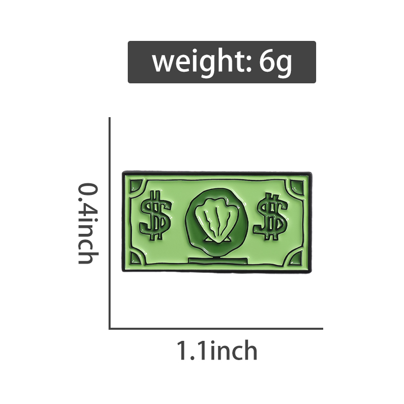 Green USD Symbol Enamel Pin Cu - Kids Education Money 评论和价格
