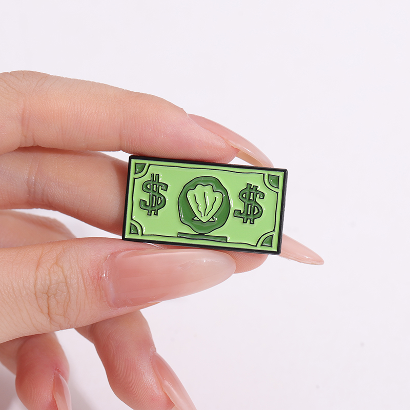Green USD Symbol Enamel Pin Cu - Kids Education Money 评论和价格