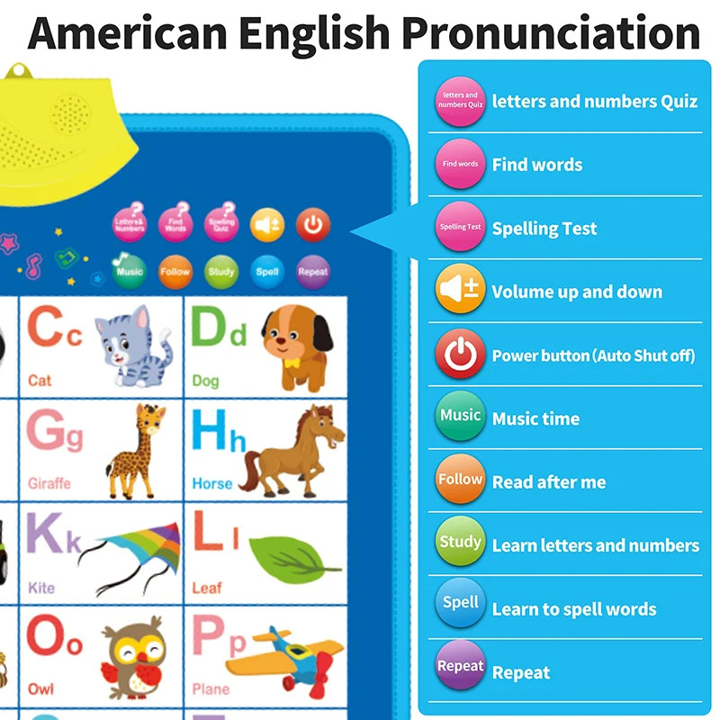 Electronic English Alphabet Wa - Kids Education Charts 评论和价格